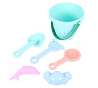 Abaodam Colorful Plastic Beach Bucket Set with Ice Cream Design, Fun Outdoor Play Tool for Beach Time, Interest Cultivation and Emotional Development Random Color