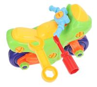 Abaodam Colorful Take Apart Motorcycle for Early Education Building Kit with Large Smooth Movable Accessories Safe Design to Develop Reasoning and Problem-solving Skills Random Color