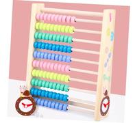 Abaodam Colorful Wooden Abacus for Double-sided Drawing Board Math Learning Tool for Preschoolers Enhances Finger Dexterity and Color Recognition Non-toxic Water-based Paint Educational