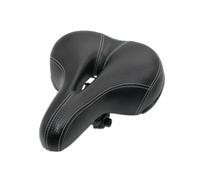 Abaodam Comfort Wide Road Bike Saddle with Thick Cushion and Cover Rounded Design with Air Vent for Stress Relief Double Steel Spring Elastic Support Black Seat for Long and Short Rides
