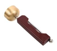 Abaodam Compact Copper Prayer Hand Bell with Ergonomic Handle for Temple Rituals and Meditation Lightweight Portable Chinese Musical Instrument for Spiritual Cleansing and Home Altars