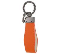 Abaodam Compact Fake Leather Car Keychain with Metal Ring, Secure on The Move Car Key Holder for Unisex Use, Stylish Orange Key Fob Chain Suitable for Men and Women