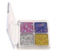 Abaodam Compact Female Eyeshadow Palette with Skin Friendly Texture, Glitter Design, and Ultra Sparkling Radiant Glow for Stage, Party, and Night Club Makeup