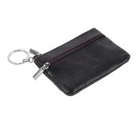Abaodam Compact Leather Coin Purse with Keychain Multi-Functional Small Wallet Pouch for Headphones and Accessories Soft Genuine Leather Change Purse Portable and Lightweight Design