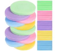 Abaodam Compressed Facial Sponges 120Pcs Multi-Color Reusable Face Scrubbing Sponges for Women and Exfoliating and Makeup Removal