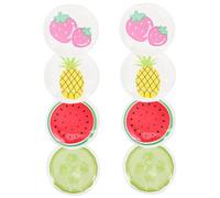 Abaodam Cooling Eye Masks 8pcs Pvc Gel Ice Cold Compress Pads with Fruit Patterns for Eye Swelling Relief Reusable Travel and Office