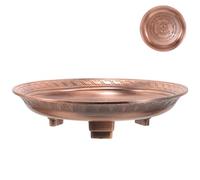 Abaodam Copper Alloy Serving Tray with Vintage Retro Carving Patterns, Finely Crafted Offering Plate for Worship and Rituals, Enhancing Sense of Ceremony with Classical Decoration