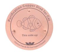 Abaodam Copper Disk for Pet Drinking Dishes and Pet Drink Container, Natural Cleaning Copper Disc with 0.6mm Thickness and 4-points Support, Simple to Use Golden Disk for All-season Use