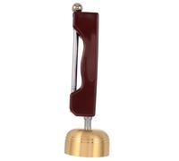 Abaodam Copper Handheld Prayer Bell with Ergonomic Straight Handle Crisp Sound Spiritual Instrument for Temples Home Altars and Outdoor Rituals Versatile Meditation and Mindfulness Tool