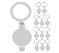 Abaodam Copper Peephole Cover with Sturdy Construction and Universal Replacement 12pcs Silver Round Caps for Door Viewer Privacy Suitable for Apartments and Private Homes