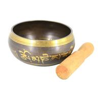 Abaodam Copper Singing Bowl Set with Wooden Mallet for Yoga and Meditation, Handcrafted Tibetan Sound Bowl for Relaxation, Suitable for Home Accessories, Bedroom Or Kitchen Decor