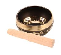 Abaodam Copper Singing Bowl Set with Wooden Mallet, Handcrafted Decorative Sound Bowl for Meditation and Relaxation at Home, Beautiful Aesthetic Design to Calm The Mind