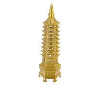 Abaodam Copper Tower Statue Ornament Wen Chang Pagoda Figurine for Garden and Desktop Decor Nine-level Landscape Tower for Academic Success and Study Room Decoration