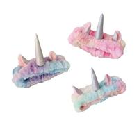 Abaodam Coral Fleece Headbands for Washing Face 3Pcs Unicorn Shape Soft and Practical Hair Accessories Securely Keep Hair Back for Everyday Use Most People