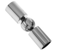 Abaodam Corner Curtain Rod Connector Silver Zinc Alloy Adjustable from 90 Degrees to 180 Degrees Hinged Curtain Rod Corner Connector and Impact Resistant for Living Room and Dining