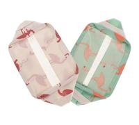 Abaodam Cotton Linen Storage Basket 2Pcs with Lovely Cartoon Pattern for Coffee Table Snack Basket and Organizer in Nordic Style