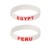 Abaodam Country Wrist Bands 6 Pcs Comfortable for Wearing One Size Fits Most Silicone Wristband Bracelets for Soccer Party Decorations and International Matches
