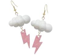 Abaodam Creative Acrylic Rain Cloud Earrings with Design, Lightweight Smooth Surface Drop Dangle Earrings for Festival and Summer Wear, Weather Accessories