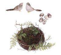 Abaodam Creative Bird Nest Handmade Rattan Weaving Birds Shelter Rustic Style Strong and Breathable Not Easily Deformed for Hanging from A Tree Branch Or Hooked on Your Porch Color