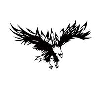 Abaodam Creative Black Eagle Car Sticker with Removable Adhesive and No Warping PVC Material Vivid Car Body Decal and Personalisation