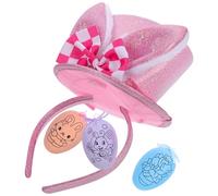 Abaodam Creative Bunny Ear Headwear Hair Hoop for Easter Party Comfortable Pink Rabbit Ear Headband Lovely Cosplay Accessory for Women and Unique Festive Decoration