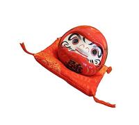 Abaodam Creative Ceramic Daruma Piggy Bank with Cushion Luck Daruma Doll Decor for Home and Office Practical Coin Storage Adults Unique Japanese Style Financial Management Ornament