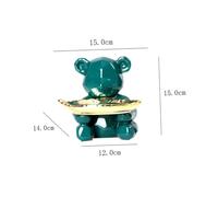 Abaodam Creative Ceramic Jewelry Storage Tray Green Nordic Style Decorative Display Dish for Earrings Rings Necklaces Bracelets Organizer Valet Tray for Home and Dresser