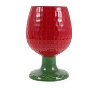 Abaodam Creative Ceramic Strawberry Wine Glass 300ml Red High-Footed Goblet with Ergonomic Design for Social Gatherings and Themed Celebrations, Dishwasher Safe