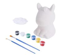 Abaodam Creative DIY Ceramic Piggy Bank for White Save Coin Money Pot Painting Craft for Boys and Activity Gift for Daily Savings and Birthday Present