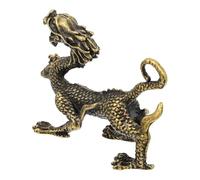 Abaodam Creative Dragon Model Antique Alloy Craft Sculpture Golden Finish for Home Decoration and Blessing, Elegant Feng Shui Ornament for Living Room Or Entrance Display
