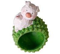 Abaodam Creative Durian Pig Shaped Multi-function Jewelry Organizer Tray Made of Sturdy Synthetic Resin, Desktop Keys Holder and Decorative Accessory for Home Life