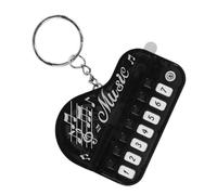 Abaodam Creative Mini Black Electronic Piano Keyboard Keychain Pendant, Portable Compact Key Ring Accessory for Music Lovers and Bag Decoration