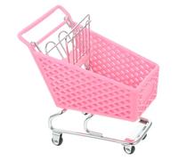 Abaodam Creative Mini Shopping Cart Storage Basket Made of Iron Metal Artware Design with Smooth Edges for Easy Moving Random Color Desktop Organizer and Decorative Utility Random Color
