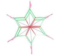 Abaodam Creative Plum Blossom Hexagon Kite Made of Cloth and Glass Fiber Reinforced Plastics Easy to Fly Outdoor Colourful and Funny Flying Kite for Family Fun Random Random Color