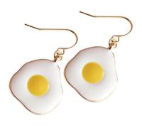 Abaodam Creative Poached Egg Earrings for Women and Lightweight Food Jewelry Unique All-match Charm Comfortable Skin-friendly Fashion Accessory