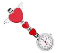 Abaodam Creative Red Hanging Watch for Nurses with Simple Alloy Design, Decoration for Your Clothing, Sturdy Pocket Watch for Professionals and Everyday Use