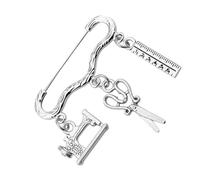 Abaodam Creative Sewing Machine and Scissor Brooch Pin, Lightweight Tailor Style Clothing Accessory for Women, for Scarves and Giving on Valentine'S Day