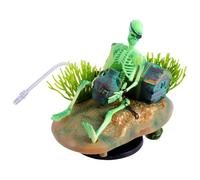 Abaodam Creative Simulation Resin Fish Skeleton Aquarium Decor for Fish Tank Decoration Suitable for Fresh and Salt Water Unique Green Skeleton Ornament for Special Landscape