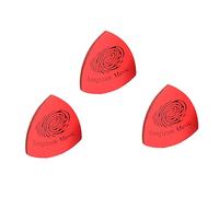 Abaodam Creative Ukulele Picks Set of 3 Red Leather Plectrums, Music Instrument Accessories with Sturdy Design, for Fingerstyle Playing and Acoustic Ukulele Performance