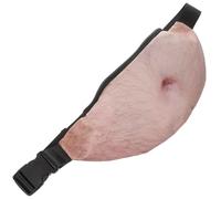 Abaodam Creative Waist Bag Running Bag PU Travel Storage Pouch Anti-Skid Funny Shape for Men Beer Belly Design