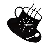 Abaodam Creative Wall Clock for Living Room and Bedroom, Black Acrylic Coffee-looking Silent No-ticking Hanging Clock with Fine Workmanship, Stylish and Simple Home Decoration