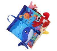 Abaodam Crinkle Book for Newborns Soft Cloth Early Learning Book Ocean Theme Design Quiet for Bedtime and Travel Engaging and Imaginative Sensory Storybook for Boy Girl