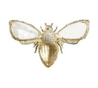 Abaodam Crystal Bee Adjustable Ring for Women, Gold Plated Fashion Finger Joint Ring, Stylish Bug Motif for Index Finger, Trendy Jewelry Gift for Girls