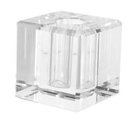 Abaodam Crystal Fountain Pen Holder with Square Design, Elegant Glass Pen Stand for Home and Study, Enhances Desktop Decor with Easy Maintenance, Office Supplies for Students and Teachers