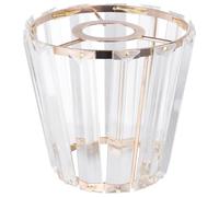 Abaodam Crystal Lampshade Iron Art Ceiling Lamp Cover Electroplated Gold Finish 3Cm Center Hole for Bedroom and Wall Light Fixtures