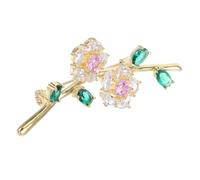 Abaodam Crystal Plum Blossom Brooch for Women Elegant Lightweight Crystal Flower Pin for Coats Scarves Shawls Symbolizing Resilience and Purity Holiday Accessory