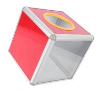 Abaodam Cubic Lottery Box Donation Box Large-capacity Medium Fiber Paint Board Aluminum Alloy Acrylic Bright and Classic Look Design Multi-functional Use Party Soliciting Donations