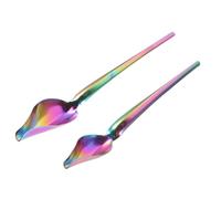 Abaodam Culinary Drawing Spoons for Decorating the Holidays 2pcs Stainless Steel Precision DIY Chocolate Spoons for Cake Decoration and Food Decoration for Kitchen Use
