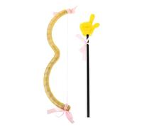 Abaodam Cupid Mini Bow and Arrow Set Valentines Costume Accessory Prop for and Adults, Yellow Hand Gesture Bow for Valentines Day Cosplay, Party Dress-Up for Boys and