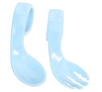 Abaodam Curved Spoon and Fork Curved Fork and Spoon Set 2 Sets Spoon and Fork Set Training Tableware Utensils Suits Supplies Kit Spoons Child Elbow Spoon Household